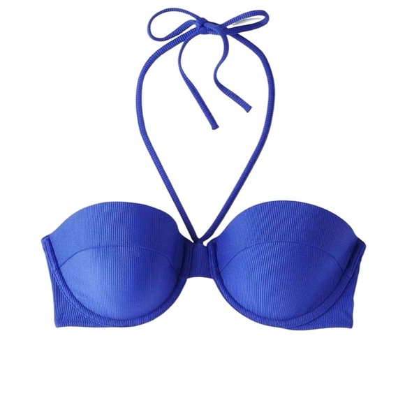 Shade and Shore blue bathing suit top. 32B - Picture 1 of 4